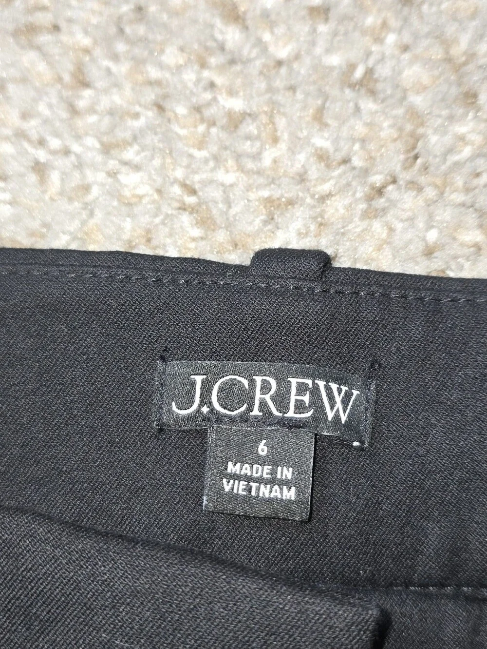 J. Crew Wide-Leg Cropped Black Trouser Pants Size 6